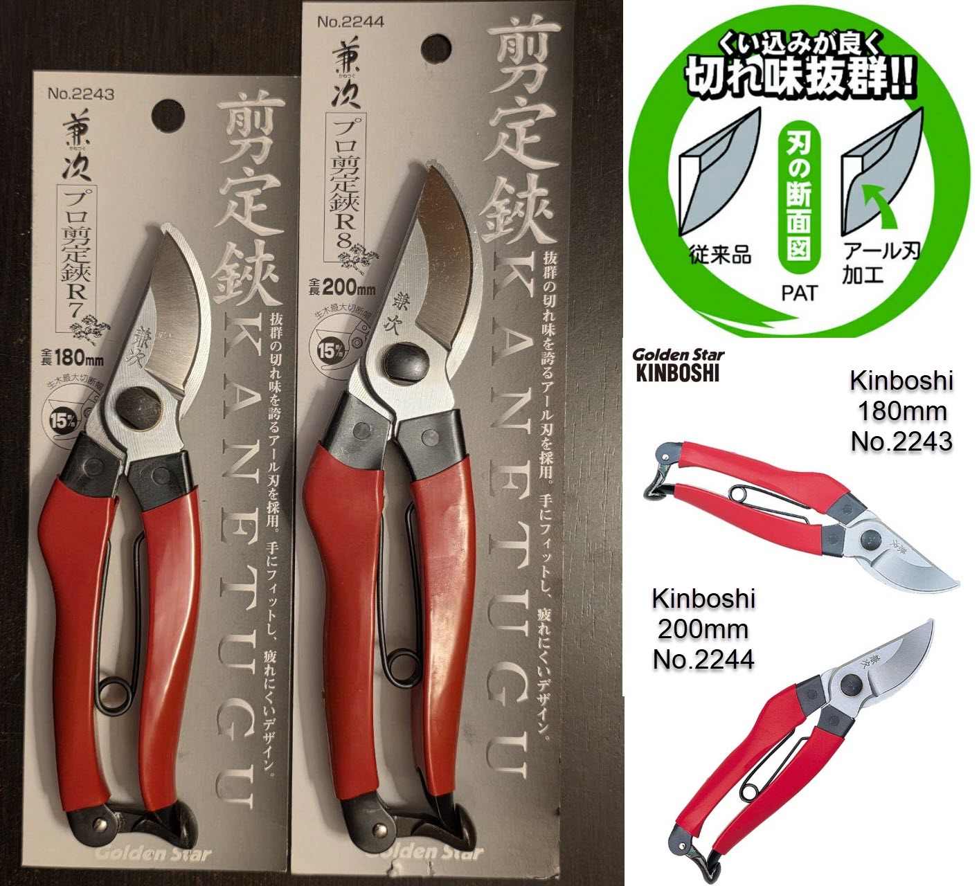 Ceкатop Kanеtsugu 2243/2244, 180/200мм, тип А